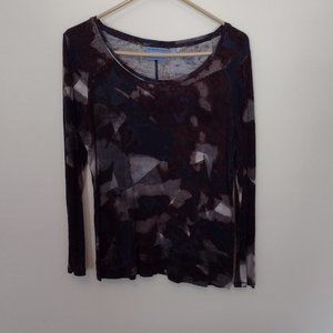Simply Vera Purple and blue camo long sleeve Tee